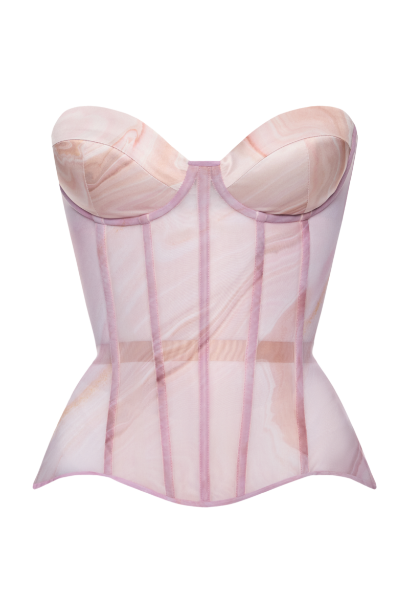 Pink Corset With Satin Cups